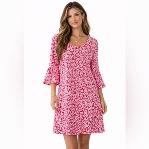 Draper James Floral Shift Dress with Bell-Sleeves
